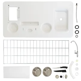 Lemodo Filetiertisch Klappbar Weiß