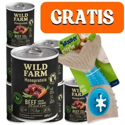 Wild Farm Monoprotein Rindfleisch 6x400g hypoallergenes Hundefutter