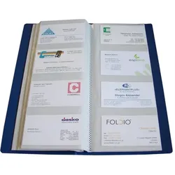 Visitenkartenbuch für 240 Karten blau