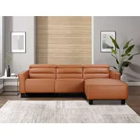 Places of Style Ecksofa Carpari, L-Form, 263 cm, mit manueller o. elektrischer Relaxfunktion, und USB/ Kopfteilverstellg braun