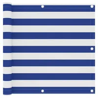 VidaXL Balkon-Sichtschutz Weiß und Blau 90x500 cm Oxford-Gewebe