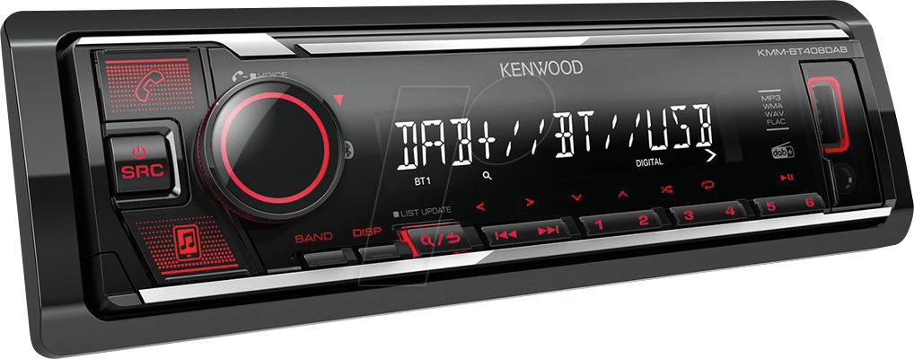 KW KMM-BT408DAB - Digital Media Receiver mit DAB+, Bluetooth, Scheibenantenne