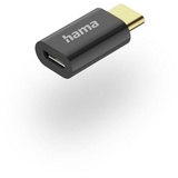 Hama Micro USB Adapter - USB C (Mini Adapter, Type c, Ladegerät, Micro USB Ladegerät, 480Mbit/s, für Handy) schwarz