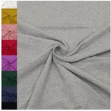 MAGAM-Stoffe Stoff "Finn", Jersey uni einfarbig ÖKO-TEX Meterware 50cm grau