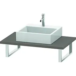 Duravit DuraStyle Konsole DS106C04343 für Aufsatzbecken, 1 Ausschnitt, Stärke 3 cm, basalt matt