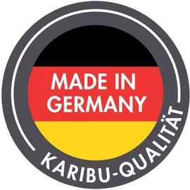 Karibu 38 mm Saunahaus Ares 3 Anthrazit/Anthrazit inkl. 9 kW Ofen + ext. Steuerung