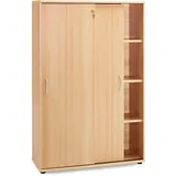 MÖBELPARTNER Schiebetürenschrank Work, 701346 samerberg-buche 3 Fachböden 100,0 x 39,5 x 153,0 cm