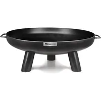 Finnwerk HARRI Feuerschale 60 cm - Massive und Dekorative Schwarze Feuerstelle - Kleine Feuerschalen für den Garten - Schlicht und Schick - Feuerschalen Deckel und Zubehör separat erhältlich