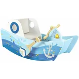 HaPe Schaukelboot, fördert Balance und Motorik, mit funktionalen Ruderpaddeln und gepolstertem Sitz, Holz-Schaukelspielzeug ab 12 Monaten