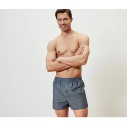 Tchibo - 4 Web-Boxershorts - Herren - Gr. S/4 - dunkelblau/gestreift