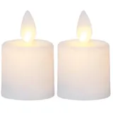 MARELIDA LED Kerzenset Mini 6 cm weiß 2 St.
