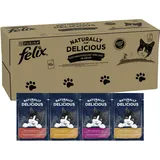 Nestlé Megapack Felix Naturally Delicious 80 x 80 g - Geschmacksvielfalt vom Land