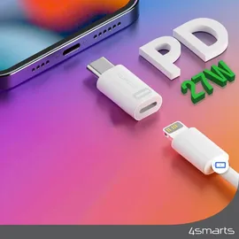 4smarts USB-C auf Lightning Adapter 0,1 m Weiß