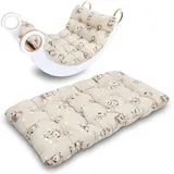Krabbeldecke für Baby Kissen für Kletterbogen 60x120 cm - Bodenkissen Kinder Matte für Montessori Spielbogen Wippe Kletter Bogen Polster Spieldecke für Kinderzimmer Oeko-Tex Giraffen