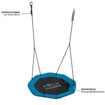 Hudora Nestschaukel Octagon 110 cm schwarz/blau