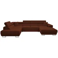 Mirjan24 Wohnlandschaft Torezio Bis Cord, Stilvoll Eckcouch mit Bettkasten und Schlaffunktion, Einstellbare Kopfstützen, 346x203x70-90 cm, Wohnzimmer, Sofas ... Couches, Wohnlandschaften, Wohnlandschaften in U-Form