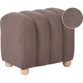 Beliani Pouf Idyllwild Bouclé 49 x 46 x 38 cm Braun