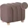 Beliani Pouf Idyllwild Bouclé 49 x 46 x 38 cm Braun