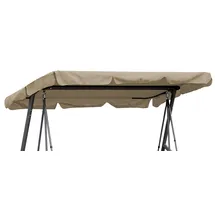 Quick Star Hollywoodschaukel Dachbezug 210 x 145 cm Beige Wasserdicht | Universal Ersatzdach Gartenschaukel 3 Sitzer | UV 50 Schaukel Dach Ersatz Bezug