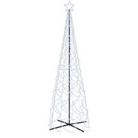 VidaXL LED-Weihnachtsbaum Kegelform Kaltweiß 500 LEDs 100x300 cm