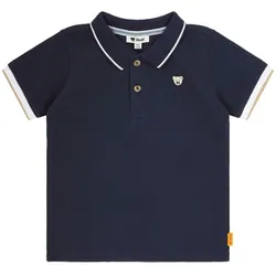 Steiff Kinder Poloshirt, kurzarm - Knopfleiste, Teddymotiv, Baumwolle, uni Dunkelblau 116