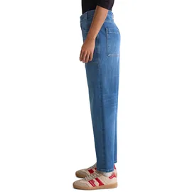 Marc O'Polo Boyfriend-Jeans "aus softem Cashmere Touch Denim", Damen, Gr. 27, Länge 32, blau (dunkelblau), Obermaterial: 92% Baumwolle, 6% Elastomultiester, 2% Elasthan, unifarben, loose fit knöchellang, Jeans