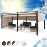 Blumfeldt Pantheon Cortina Pavillon mit Dach 3x6m 4 Seitenteile