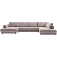 Pure Home Lifestyle Wohnlandschaft 979, Rosa, Kunststoff, 6-Sitzer, U-Form, 425x224 cm, Blauer Engel, Goldenes M, Oeko-Tex® Standard 100, DGM-Emissionslabel, Stoffauswahl, seitenverkehrt erhältlich, Wohnzimmer, Sofas & Couches, Wohnlandschaften, Wohnlandschaften in U-Form