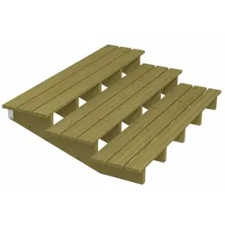 PLUS Terrassentreppe 3 Stufen Schritttiefe 39 cm