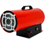 Eberth Gasheizgebläse 50 kW Direkt, Heizkanone Gas, Luftdurchsatz 872 m3/h, Gasheizer mit Schlauch, Druckminderer, für Propan-/Butangasflasche, - Rot