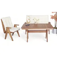 aea Gartenmöbel Set 3 Sitzer Weiß