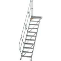 Günzburger MUNK Aluminium-Treppe Plattform 45° 11 Stufen