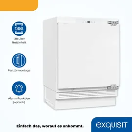 Exquisit UKS140-V-FE-010E Einbaukühlschrank (138 l, 823 mm hoch)