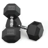 Atletica Hexagon Hantel Set | 27.5 kg - 37.5 kg ∣ Professioneller Bezug SCHWARZ No Size