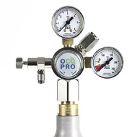 CO2-Druckminderer für SodaStream o.Ä. Zylinder. Mit integriertem Rückschlagventil u. einstellbarem Arbeitsdruck. OCOPRO Made in Germany. (ohne Magnetventil)