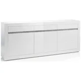 99rooms Edelstein Kommode Weiß Matt | Weiß Hochglanz