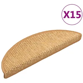 vidaXL Treppenmatten Selbstklebend Sisal-Look 15 Stk. 56x17x3 cm Sisal