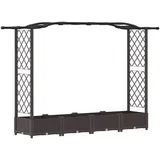 vidaXL Hochbeet mit Rankgitter und Dach 207 x 40 x 126 cm Braun