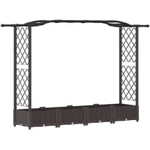 vidaXL Hochbeet mit Rankgitter und Dach 207 x 40 x 126 cm Braun