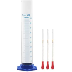 Steinberg Systems Laborgläser - Messzylinder + 3 Glaspipetten - 4-teiliges Set
