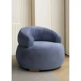 JVmoebel Rundsessel 95 x 75 x 95 cm Blau