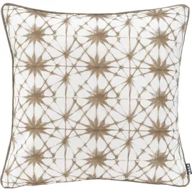 H.O.C.K. Badu Batik Saphire Outdoor« mit Keder, Kissenhülle mit Füllung, 1 Stück beige