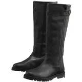 ORANDESIGNE Herren Reitstiefel Kniehohe Pu-Lederstiefel Retro Cowboy Stiefel Männer Hoher Stiefel B Schwarz 44 EU - 44 EU