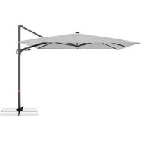 Doppler Ampelschirm MyZone 300 cmx 220 cm Hellgrau mit