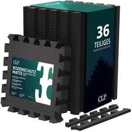 CLP Bodenschutzmatten 30x30 cm schwarz/36er-Set