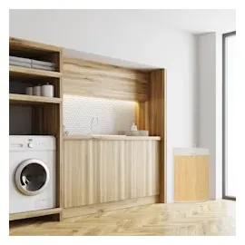 Relaxdays Wäschekorb grün