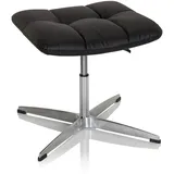 HJH Office Polsterhocker SARANTO Kunstleder 38 x 49 cm Schwarz