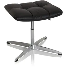 HJH Office Polsterhocker SARANTO Kunstleder 38 x 49 cm Schwarz