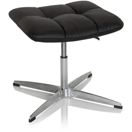 HJH Office Polsterhocker SARANTO Kunstleder 38 x 49 cm Schwarz