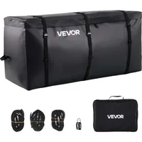 Vevor Gepäckträgertasche für Anhängerkupplung aus wasserdichtes 840D-PVC (0,71 m3), Gepäcktasche zur Aufbewahrung auf der Ladefläche von Lkws mit verstärkten Gurten für PKW SUVs Vans Schwarz